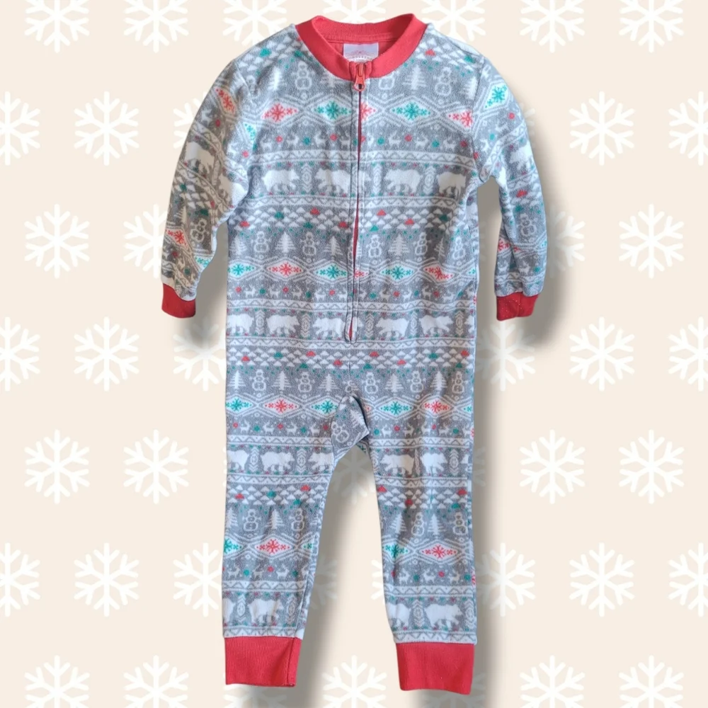 Target Wondershop 2T Toddler Christmas Print Bodysuit Pajamas